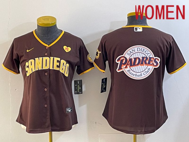 Women San Diego Padres Blank Browm Game 2024 Nike MLB Jersey style 11